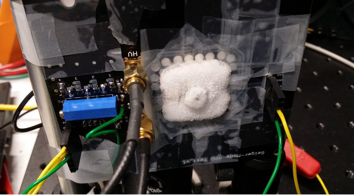 Bild eines gekühlten Single Photon Empfänger für die Anwendung in der Laserkommunikation